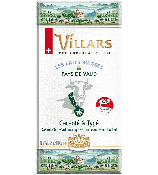 Chocolat Villars Tablette Lait Vaud - Les Laits Suisses