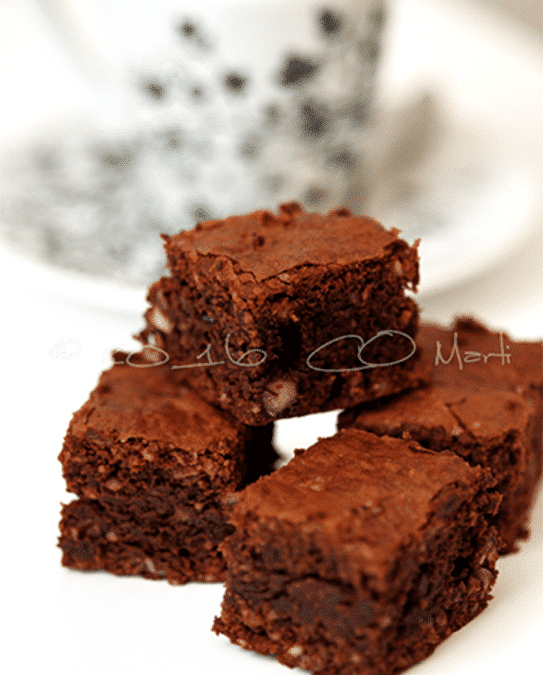 All chocolate brownies