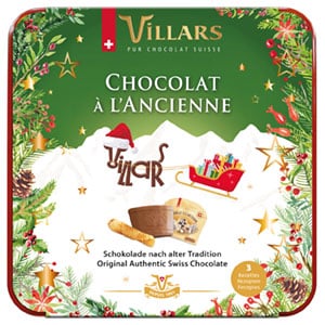Boîte de chocolats La Confédération avec fourreau de Noël, 200g