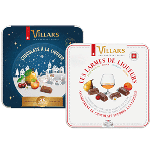 Boîte de chocolats Les Larmes de Liqueurs avec fourreau de Noël, 250g