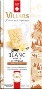 Photo d'une tablette de chocolat Villars Blanc Pur